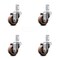 Service Caster 3.5 Inch High Temp Glass Filled Nylon Swivel 7/8 Inch Square Stem Caster Set SCC SCC-SQ20S3514-GFNSHT-78-4 - alternate 1